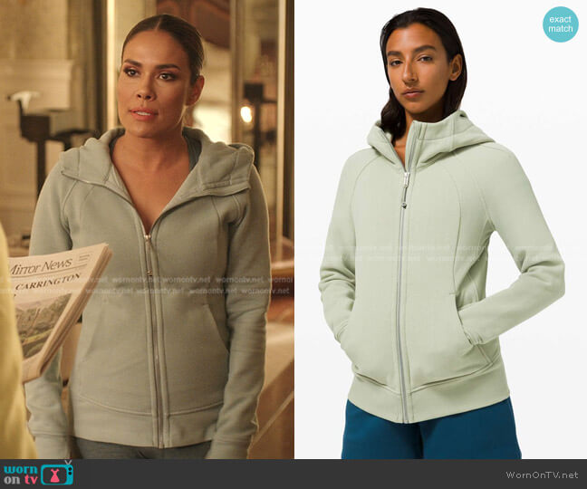 lululemon Scuba Hoodie in Green Fern worn by Cristal Jennings (Daniella Alonso) on Dynasty