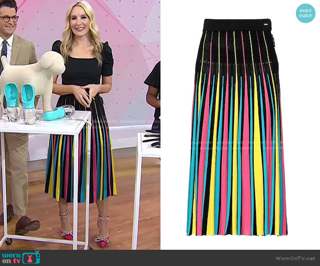 Marco Bologna Knitted Midi Skirt worn by Chassie Post on Today
