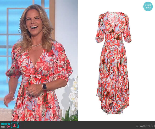 Maje Midi Dress worn by Natalie Morales on The Talk