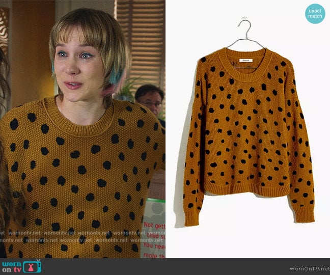 Madewell Painted Spots Pullover Sweater