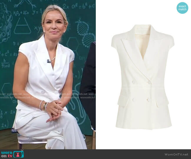 Max Mara Tronto Double Breasted Gilet worn by Dr. Jennifer Ashton on Good Morning America