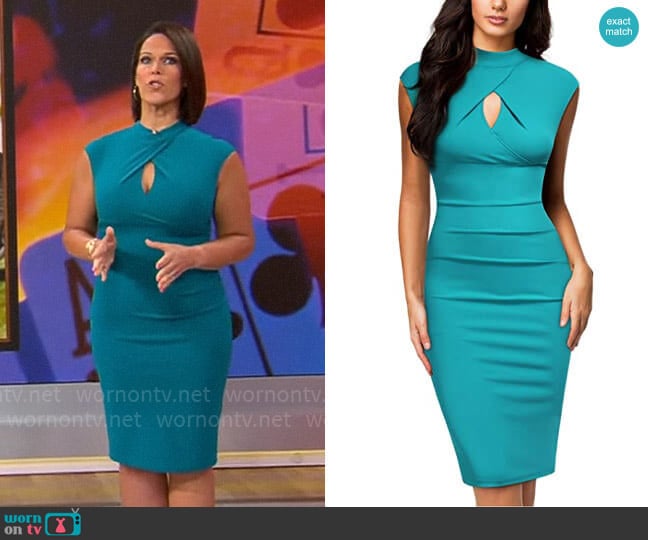 Miusol Slim Style Work Pencil Dress worn by Dana Jacobson on CBS Mornings