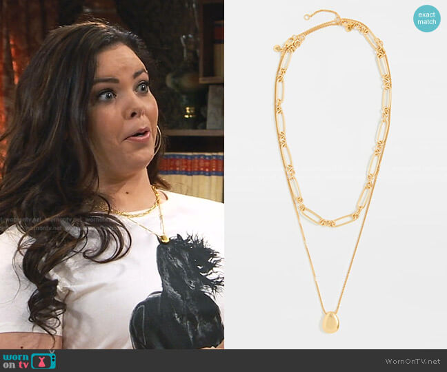 Madewell Muse Pendant Necklace Set worn by Lou Hockhauser (Miranda May) on Bunkd