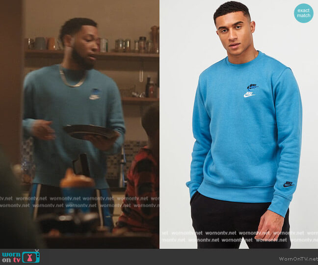 Nike Multi Futura Sweatshirt worn by Emmett (Jacob Latimore) on The Chi