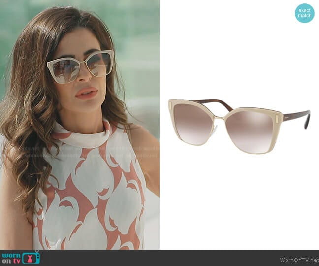 Prada Catwalk Sunglasses worn by Nina Ali (Nina Ali) on The Real Housewives of Dubai