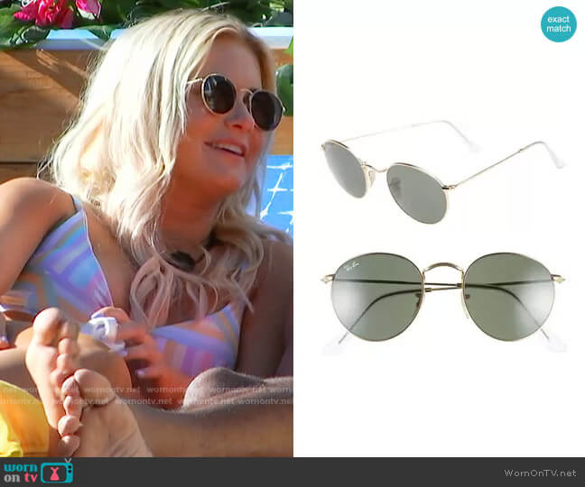 Ray Ban Round Metal Sunglasses worn by Deb Chubb on Love Island USA