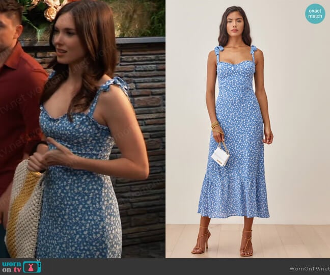 Reformation Nikita Dress worn by Willow Tait (Katelyn MacMullen) on General Hospital
