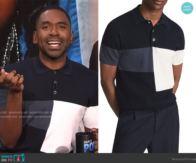Reiss Primo Short-Sleeve Shirt worn by Justin Sylvester on E! News
