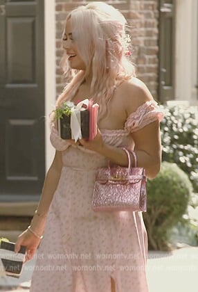Kathryn’s floral off shoulder dress on Southern Charm
