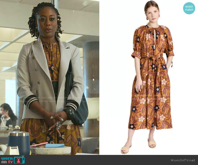 Ulla Johnson Selena Coverup Dress worn by Malika Williams (Zuri Adele) on Good Trouble
