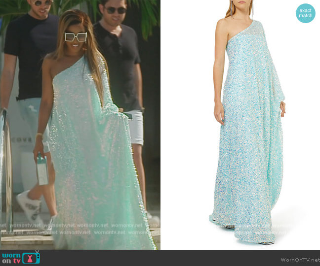 Taira Majesty Sequin Dress worn by Caroline Brooks (Caroline Brooks) on The Real Housewives of Dubai