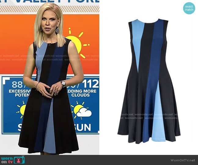 Taylor Sleeveless Colorblock A-line Dress worn by Krystle Henderson on Today