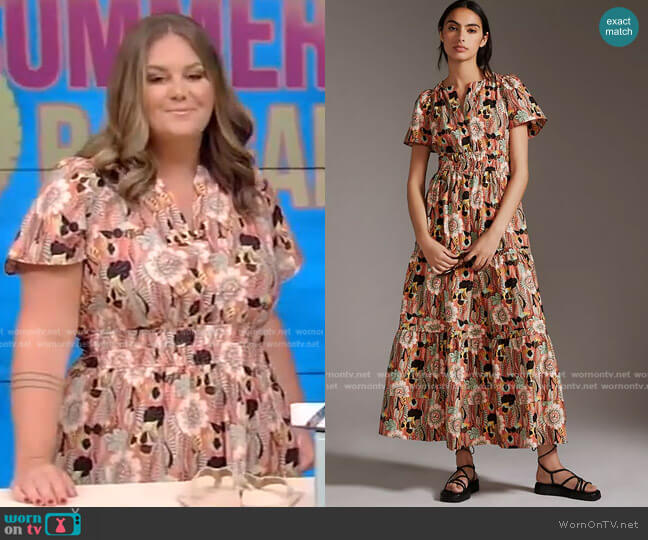 The Somerset Collection by Anthropologie Maxi Dress worn by Monica Mangin on Live with Kelly and Mark