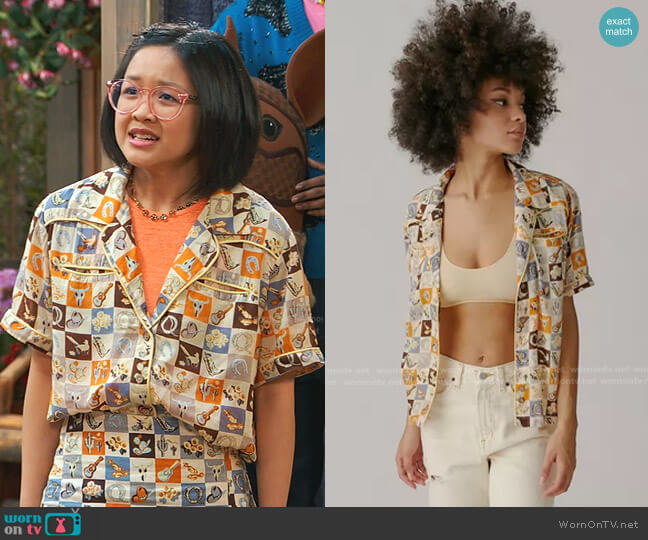 Urban Outfitters Freddie Souvenir Button-Down Top