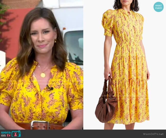 Ulla Johnson Corrine Dress worn by Rebecca Jarvis on Good Morning America