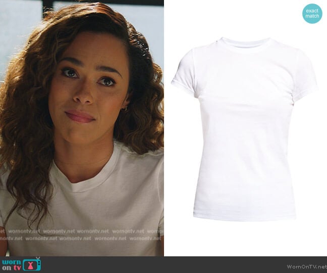 Vince Essential Pima Cotton Crew Neck Tee worn by Emily Lopez (Jessica Camacho) on All Rise