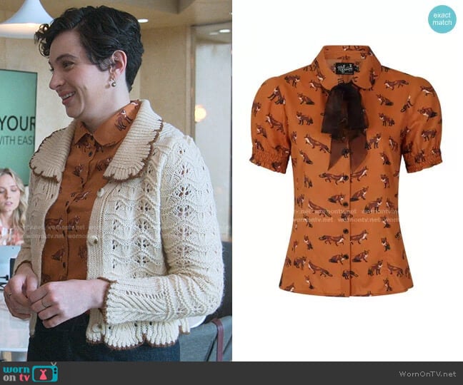 Hell Bunny Vixey Fox Print Top