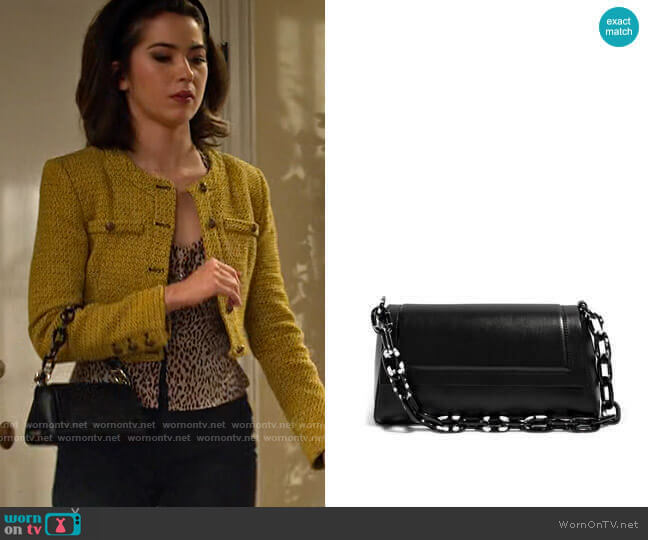 House of Want We Fashion Vegan Leather Shoulder Bag worn by Louise (Nichole Sakura) on Maggie