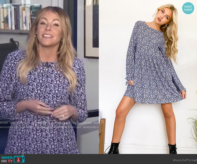 ASOS Wednesday's Girl long sleeve smock dress