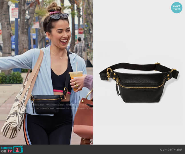 Universal Thread Belt Bag worn by Louise (Nichole Sakura) on Maggie