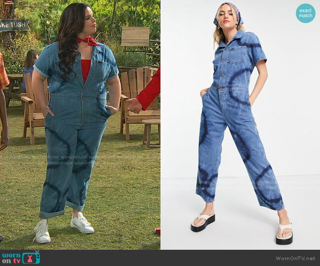 Wrangler Boiler Denim Jumpsuit worn by Lou Hockhauser (Miranda May) on Bunkd