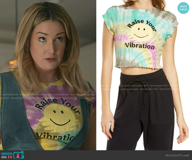 Year of Ours Crop Graphic Tee worn by Davia (Emma Hunton) on Good Trouble