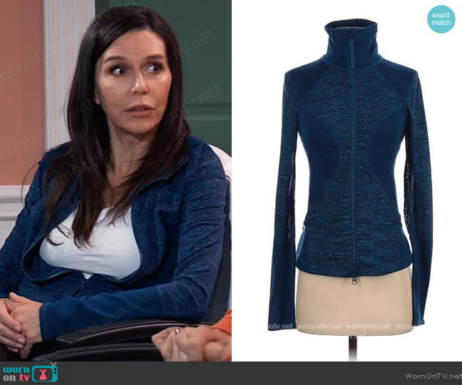 Zella Track Jacket worn by Anna Devane (Finola Hughes) on General Hospital
