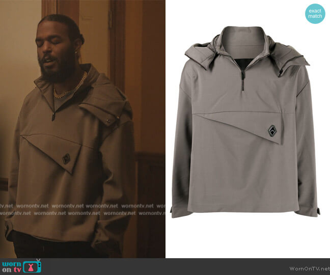 A Cold Wall Panelled Hooded Coat worn by Trig (Luke James) on The Chi