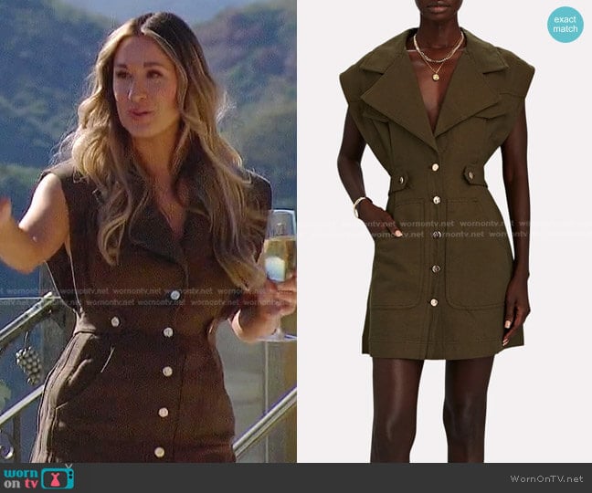 Acler Walter Sleeveless Cotton-Linen Mini Dress worn by Rachel Recchia on The Bachelorette