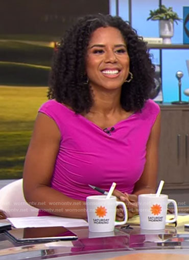 Adriana Diaz’s pink dress on CBS Mornings