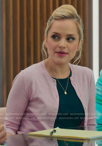 Ainsley’s lilac cardigan on Loot