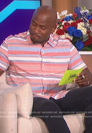 Akbar’s striped shirt on The Talk