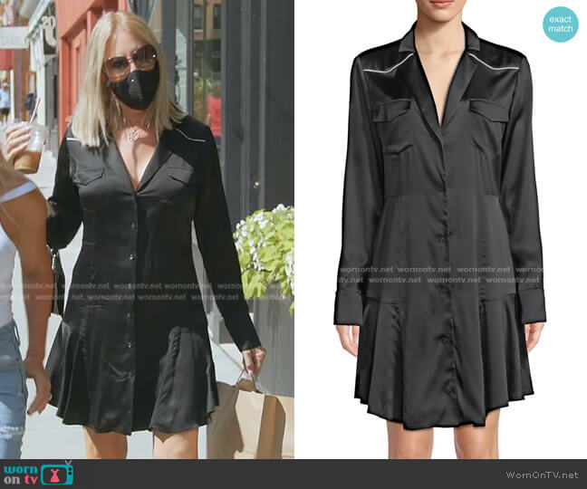 A.L.C. Rora Silk Button-Front Shirtdress worn by Vicki Gunvalson on The Real Housewives Ultimate Girls Trip