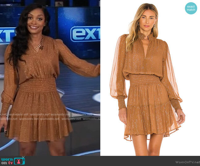 A.L.C. Silvie Dress worn by Rachel Lindsay on Extra