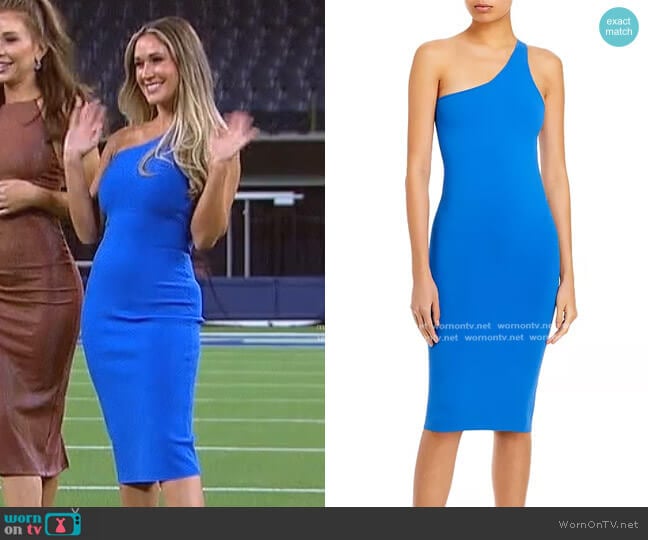 A.L.C. Colby One-Shoulder Sheath Dress worn by Rachel Recchia on The Bachelorette