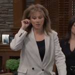 Alexis’s grey double breasted blazer on General Hospital
