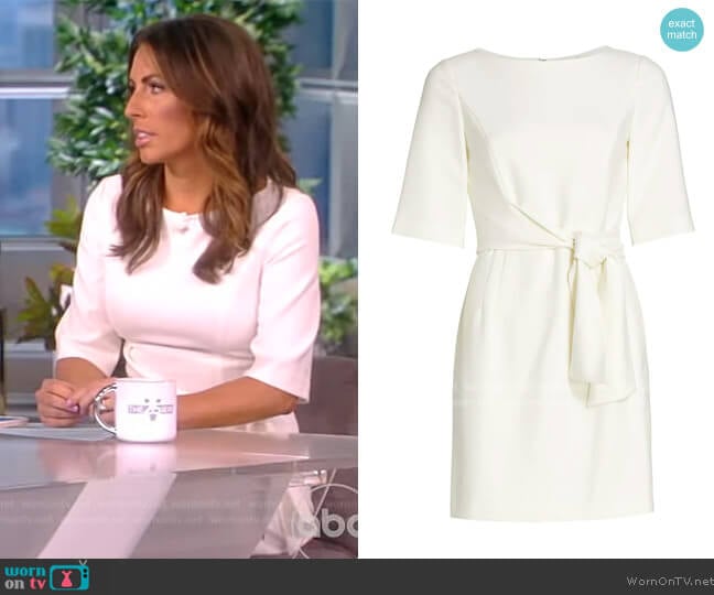Alice + Olivia Virgil Boat Neck Wrap Dress worn by Alyssa Farah on The View