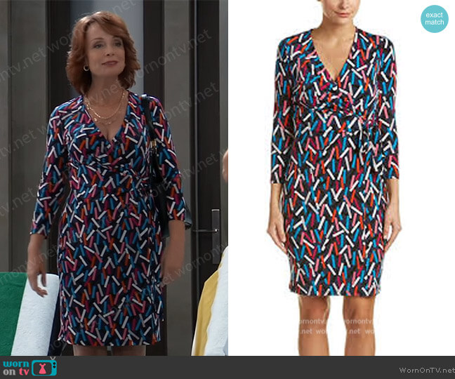 Anne Klein Printed Wrap Dress