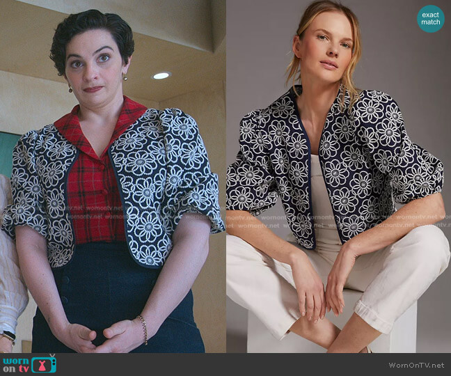Anthropologie Draped Shrug Cardigan worn by Rachel Rosenbloom (Maisie Klompus) on Good Trouble