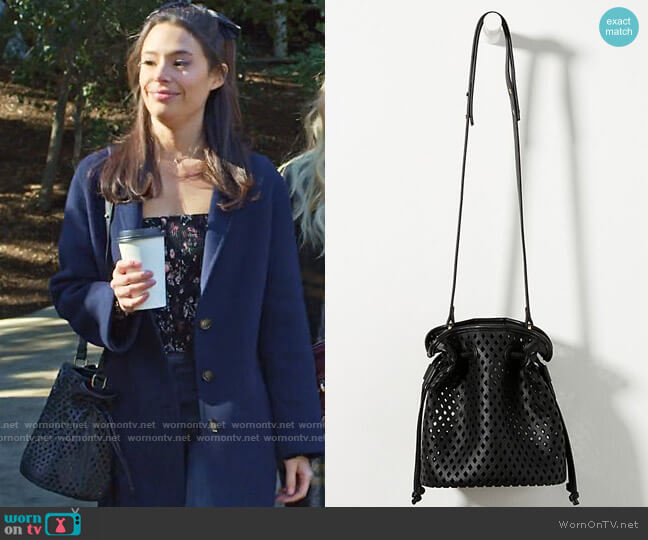 Anthropologie Perforated Bucket Bag worn by Jessie (Chloe Bridges) on Maggie
