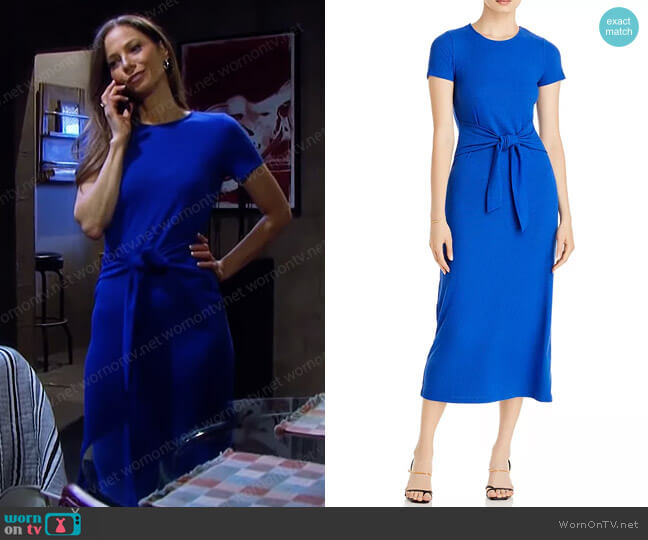 Aqua Tie-Waist Maxi Dress worn by Ava Vitali (Tamara Braun ) on Days of our Lives
