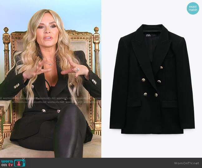 Zara Tailored Double Breasted Blazer worn by Tamra Judge on The Real Housewives Ultimate Girls Trip