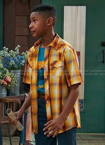 Bill’s yellow plaid shirt on Bunkd