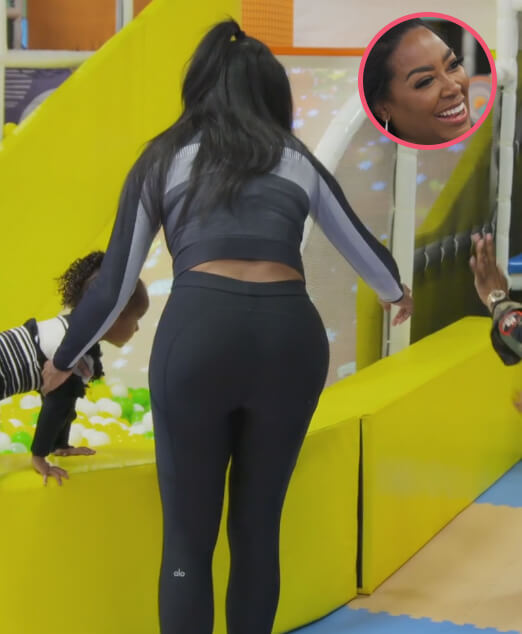 Kenya’s black Alo leggings on The Real Housewives of Atlanta