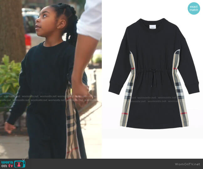 Burberry Girl's Milly Check-Insert Sweaterdres