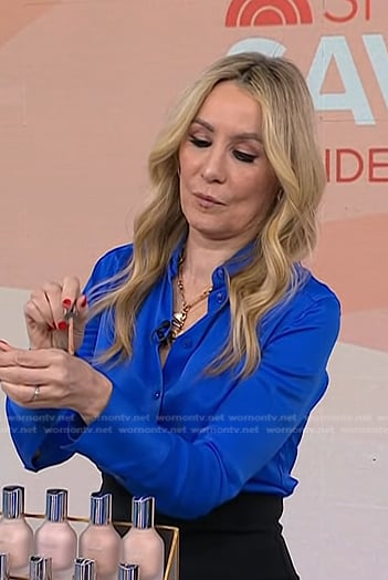 Chassie’s blue button down shirt on Today