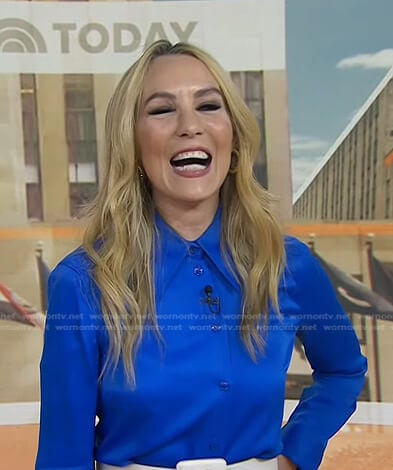 Chassie’s blue button down shirt on Today