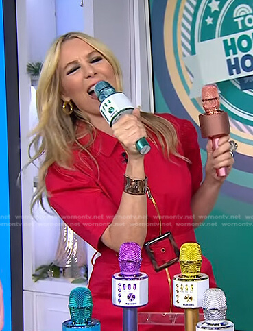 Chassie’s red belted jumpsuit on Today