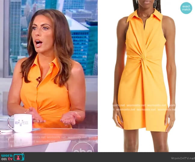 Cinq a Sept McKenna Twist Front Minidress worn by Alyssa Farah Griffin on The View