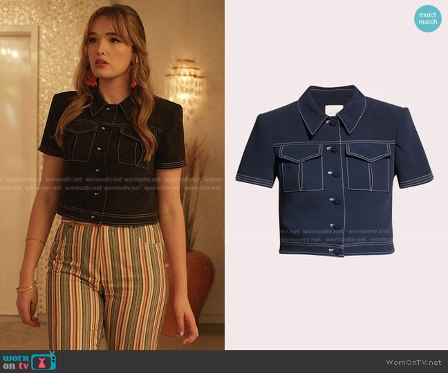Cinq a Sept Coco Jacket worn by Kirby Anders (Maddison Brown) on Dynasty